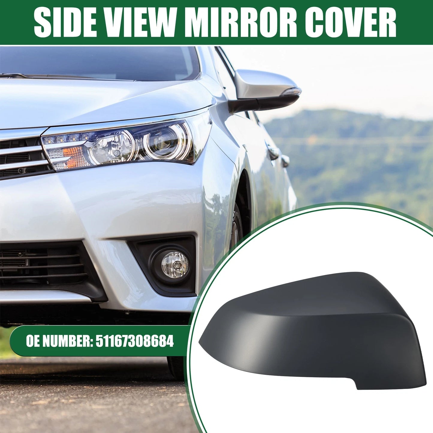 Right Side Rearview Mirror Cap for BMW 528i (2011-2016)