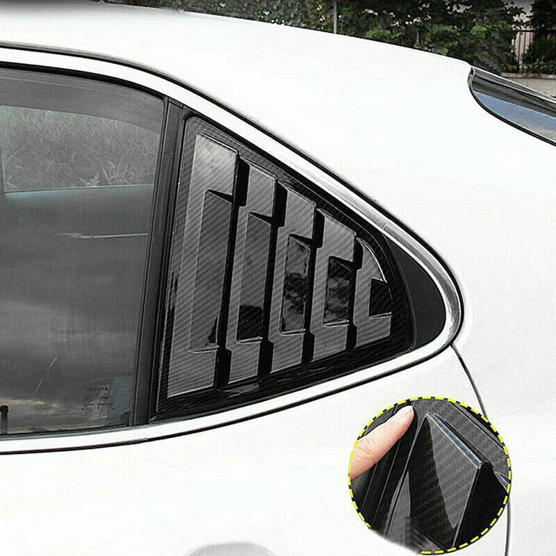 2 x Carbon Fiber Window Louver Shutter Cover Trim for Toyota Camry (2018–2023)