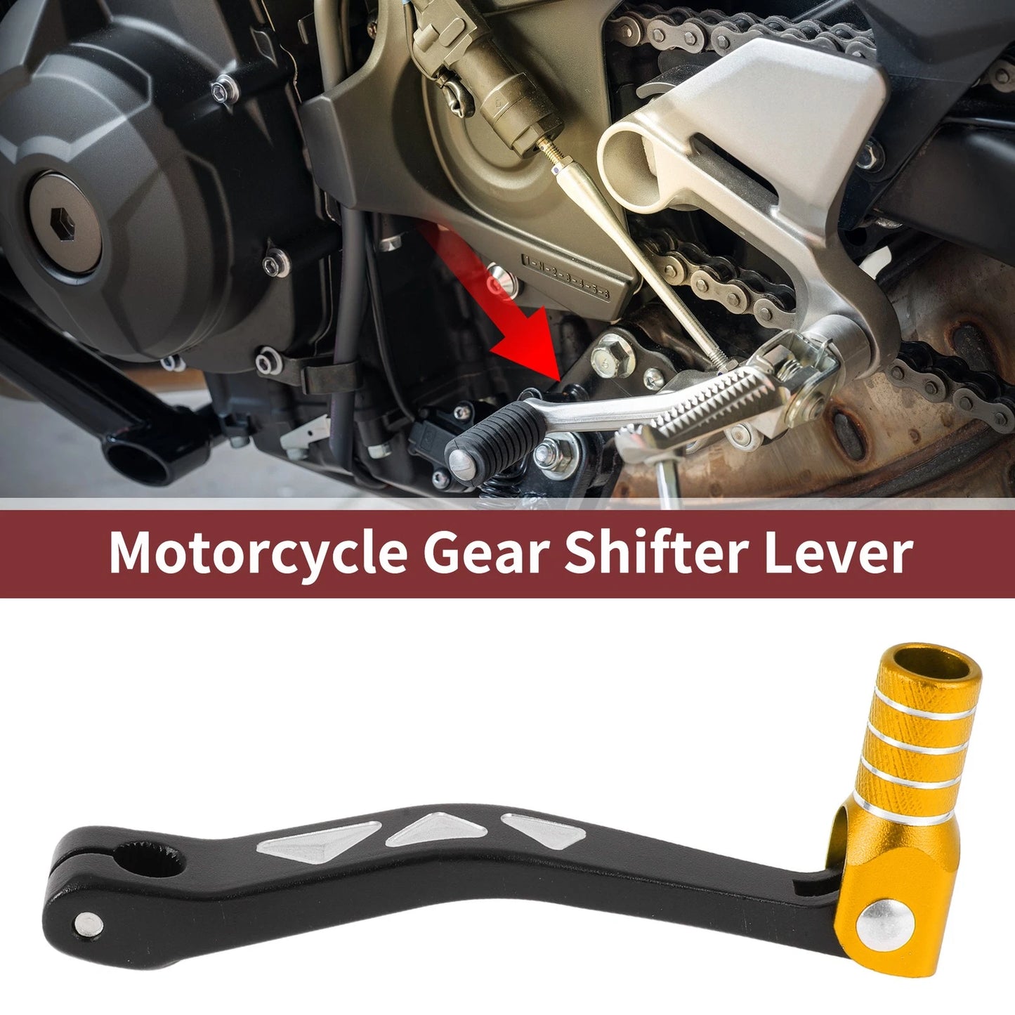 Shifter Lever Folding Gear Black Gold for Yamaha TTR 50cc