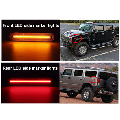 4 x Smoke Lens Front & Rear Side Marker Lights for Hummer H2 (2003-2009)