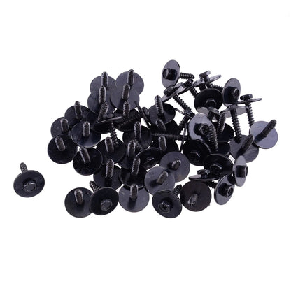 100 x 7mm Metal Hex Car Fender Bumper Screws Retainers Clips