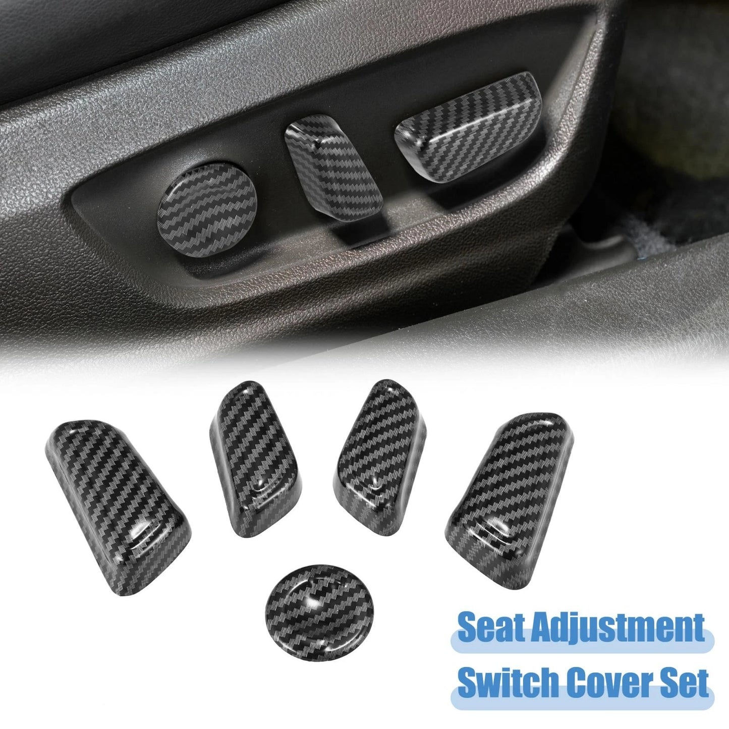 5 x Seat Adjustment Button Switch Cover Trim Set for Toyota Camry (2018-2022)
