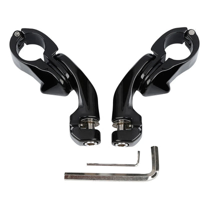 1 1/4'' Adjustable Engine Guards Footpeg Short Angled for Harley