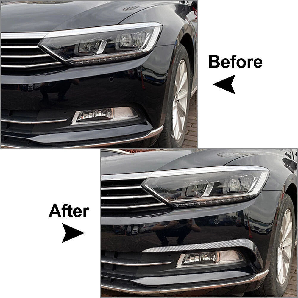 ABS Glossy Black Front Fog Light Trim for VW Passat Variant (2017-2018)