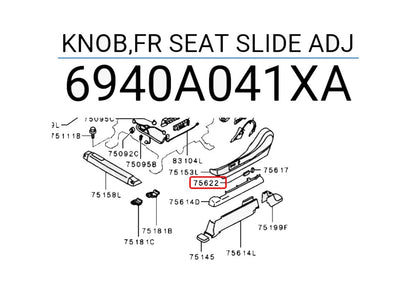 Seat Slide Adjuster Knob for Delica CV2W (2014-2018)