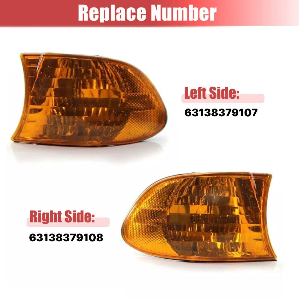 2x Front Corner Signal Parking Lights for BMW 7-Series (1998–2001)
