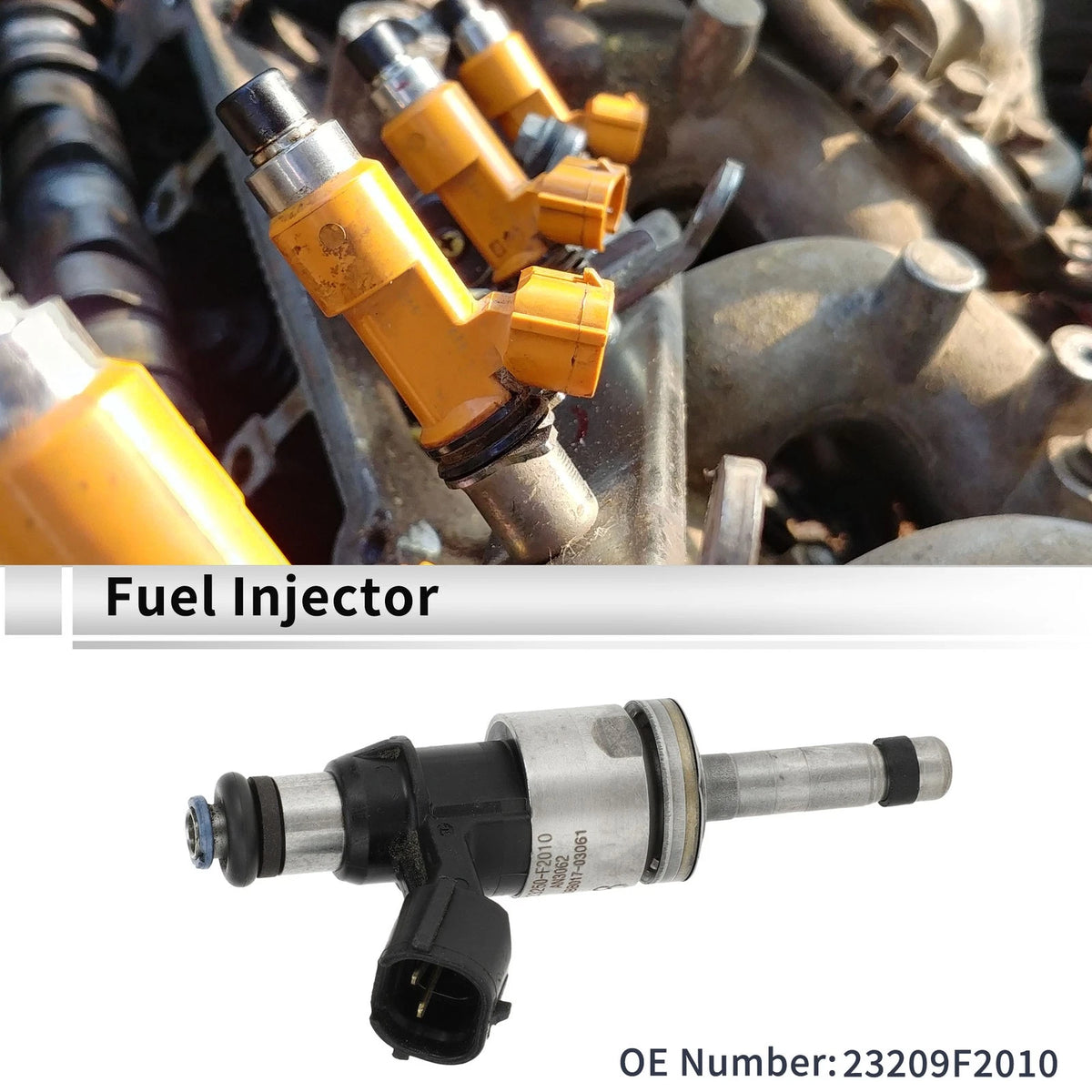Fuel Injector for Toyota Corolla 2.0 (2020-2024) - 1 x Black Silver Tone