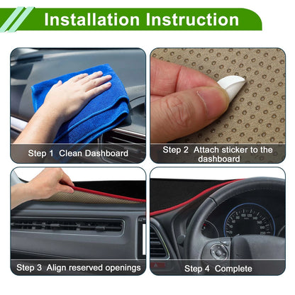 Dashboard Cover Mat for BMW 4 Series 2021-2024 Sun Protector Pad Black Red