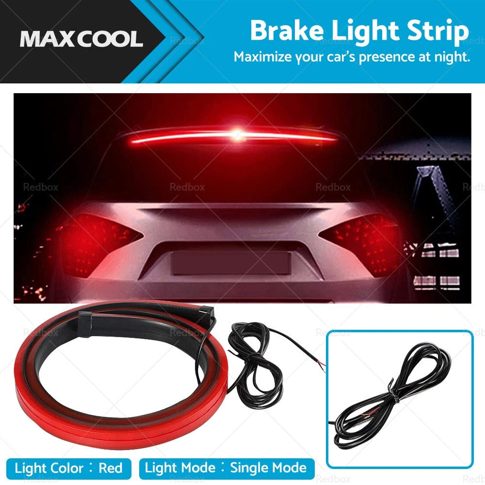 Red LED High Mount Third Brake Light Bar for Universal Car