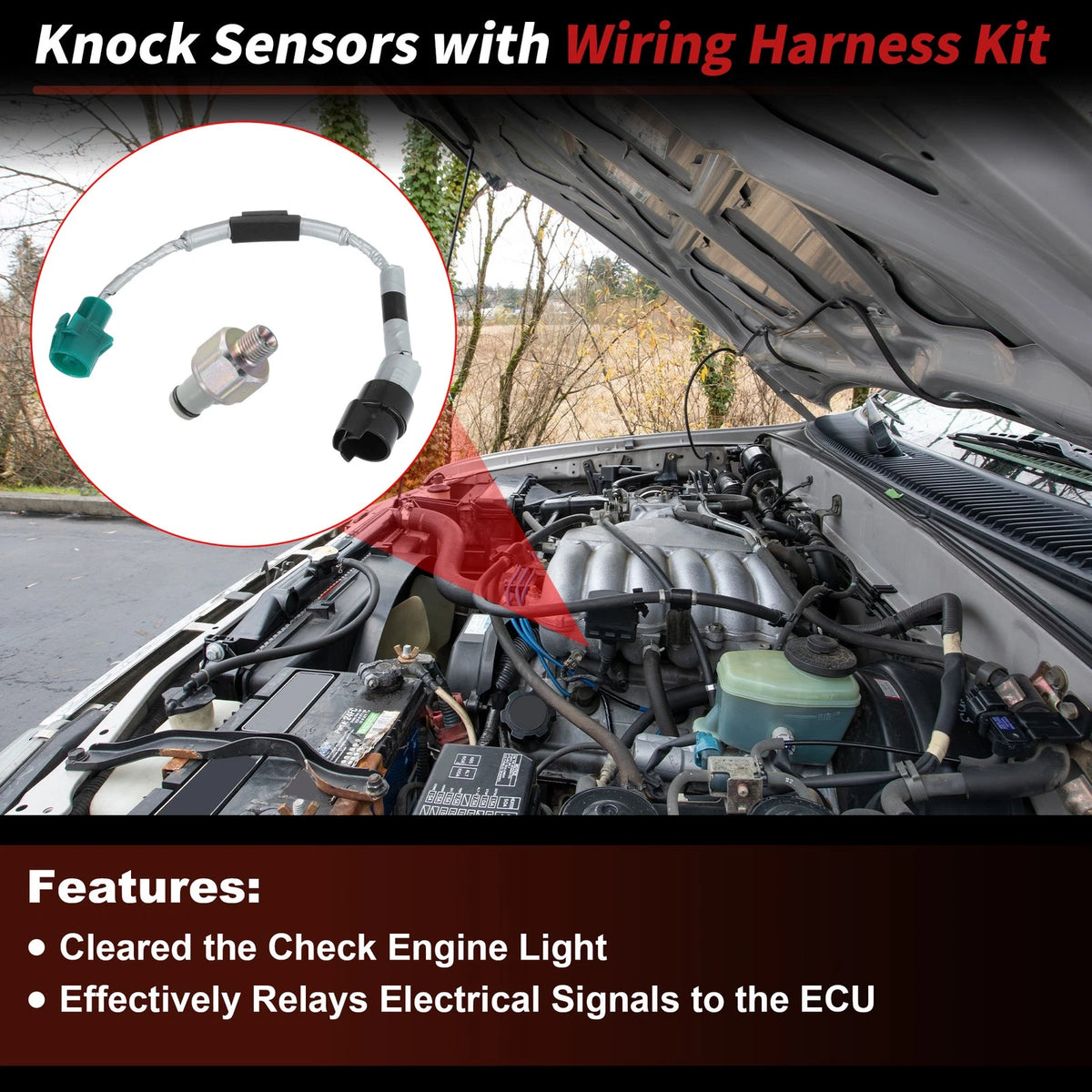 Knock Sensors  Wiring Harness for Toyota 4Runner (1988-1992)