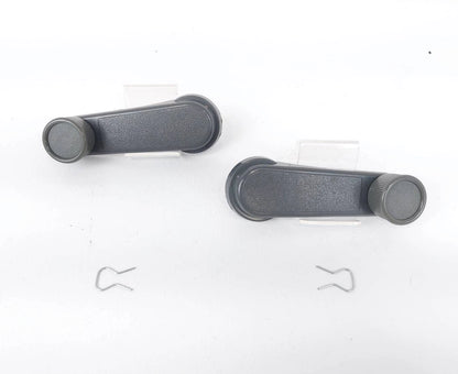 2 x Grey Window Winder Handles for Nissan Navara D21 D22 Patrol (1986-2004)
