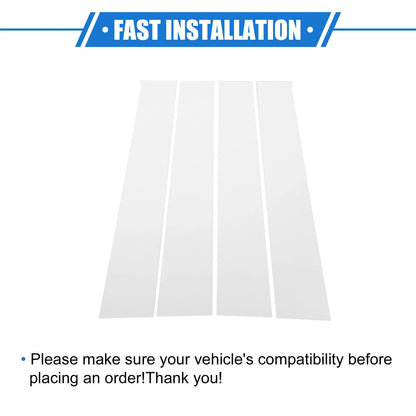 4 x Pillar Door Window Trim Covers for Dodge Ram 1500 (2009-2010) Silver Tone