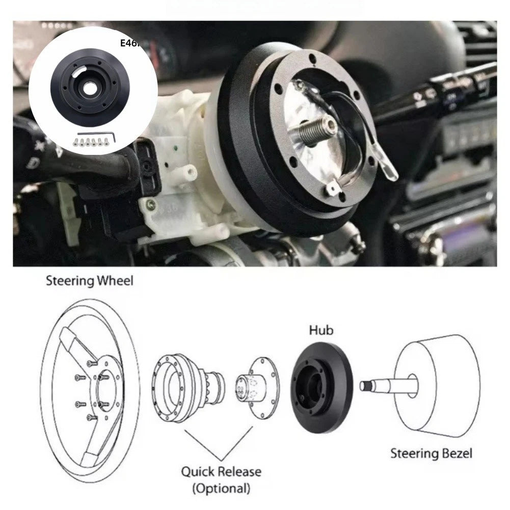 Bolt-on Installation Hub Adapter Steering Spacer for BMW E46 (1998–2006)