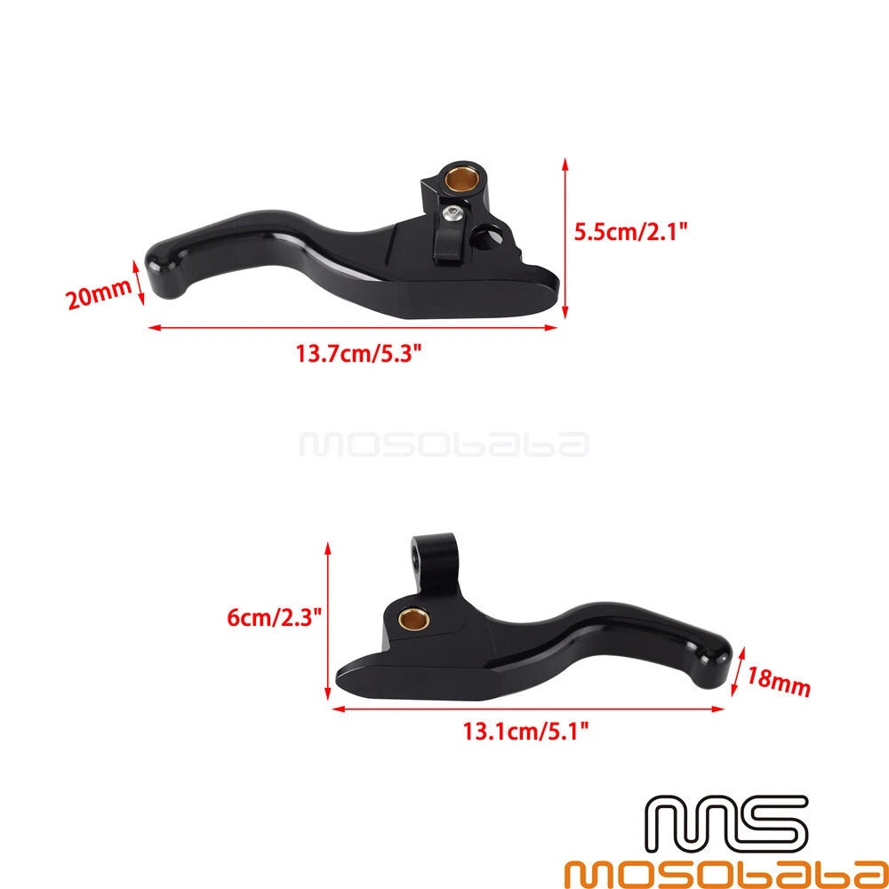 Finger Hand Brake Clutch Levers for Harley Touring Road Glide (2008-2023)