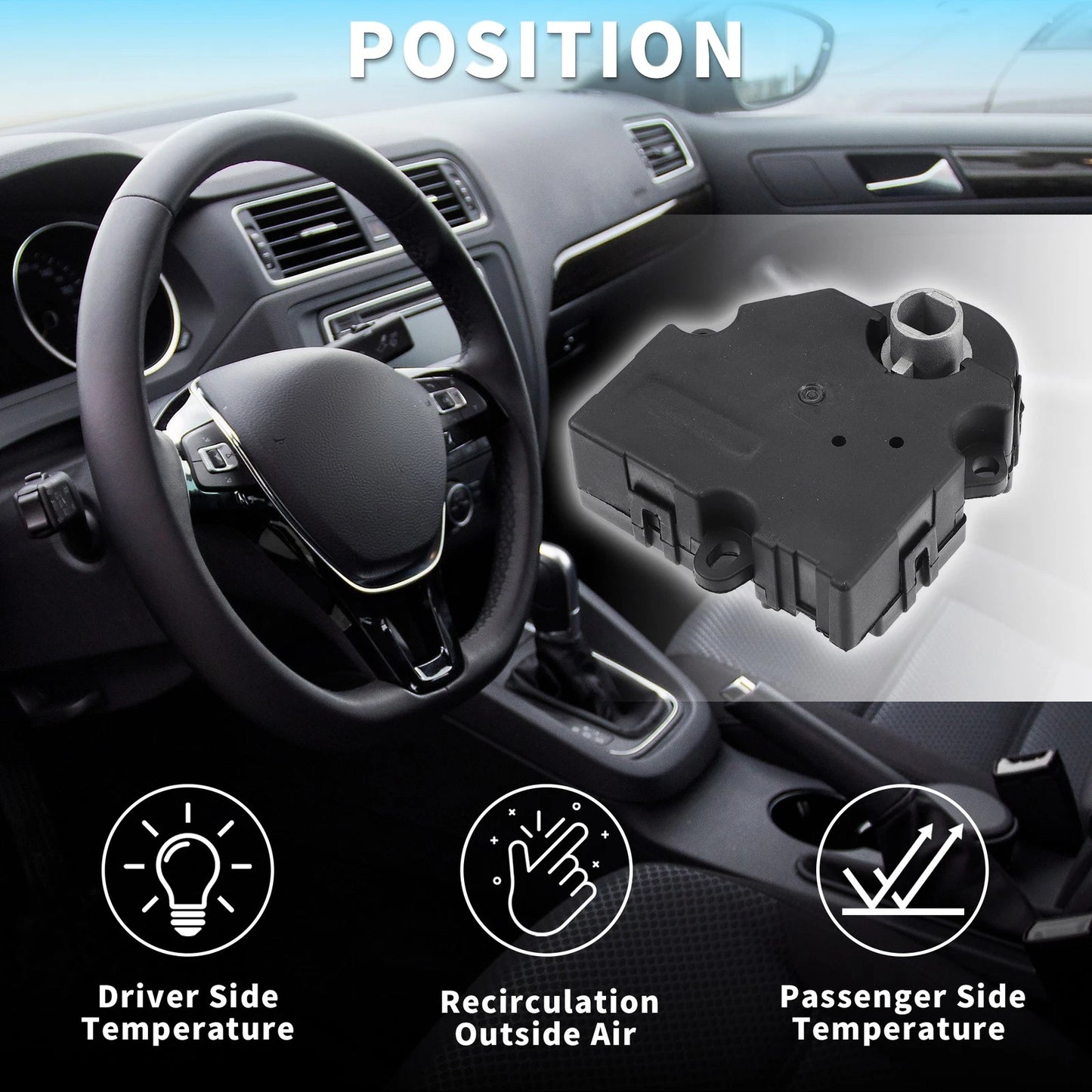 HVAC Heater Blend Door Actuator for Chevrolet Silverado 1500 (2007)