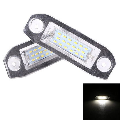 2 x White LED License Plate Lights for Volvo V70, CX60 (2000-2013)