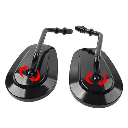 Black Rear View Side Mirrors for Harley-Davidson Sportster XL 1200 883 (2004-2023)