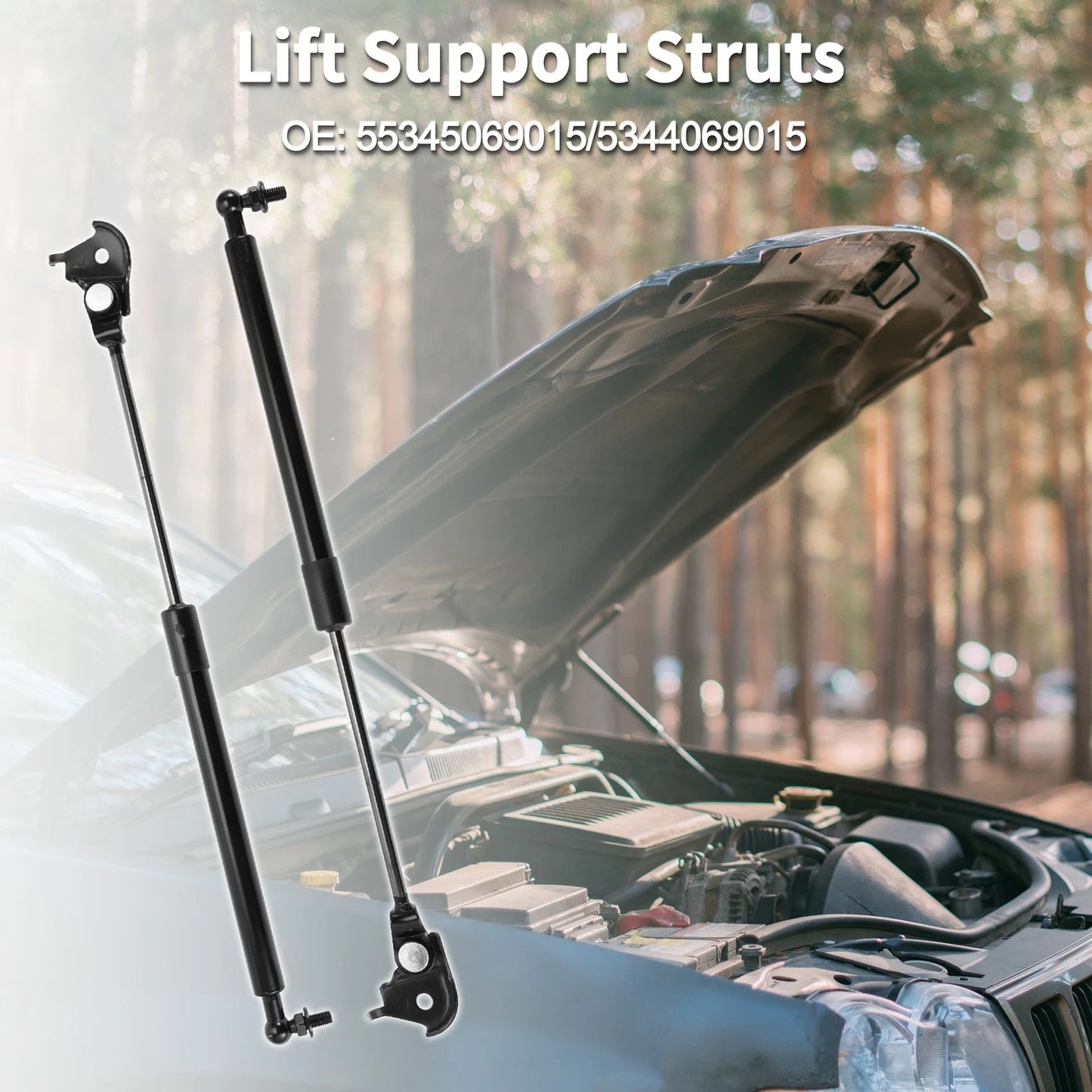 Front Hood Lift Supports Struts for Toyota Land Cruiser