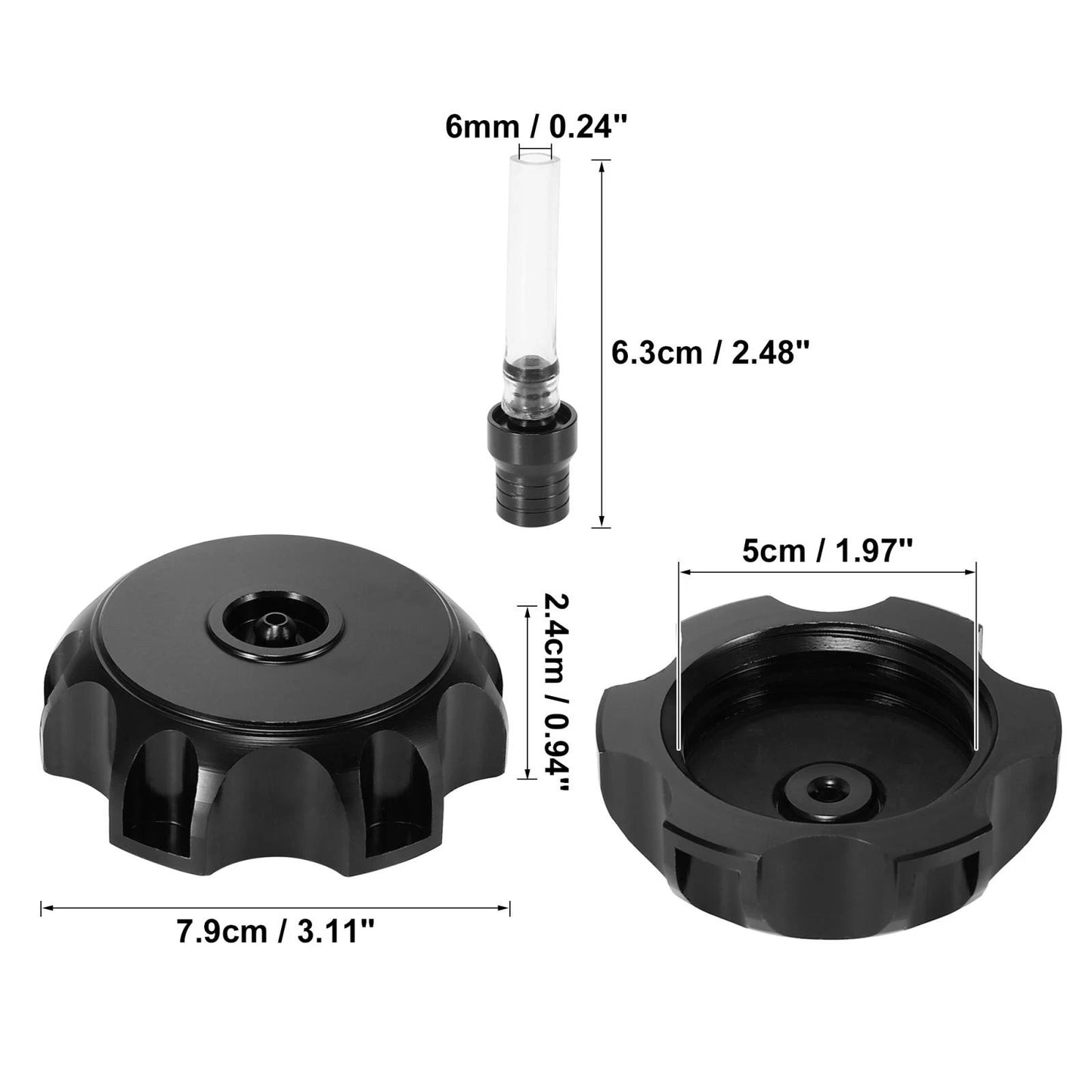 Gas Fuel Tank Cap / 1 Set / Aluminum Alloy for Off-Road Motorcycle