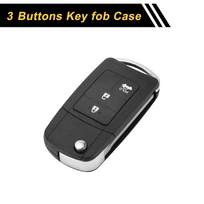 3 Button Key Fob Shell Case for Toyota RAV4 (2013-2015) Black