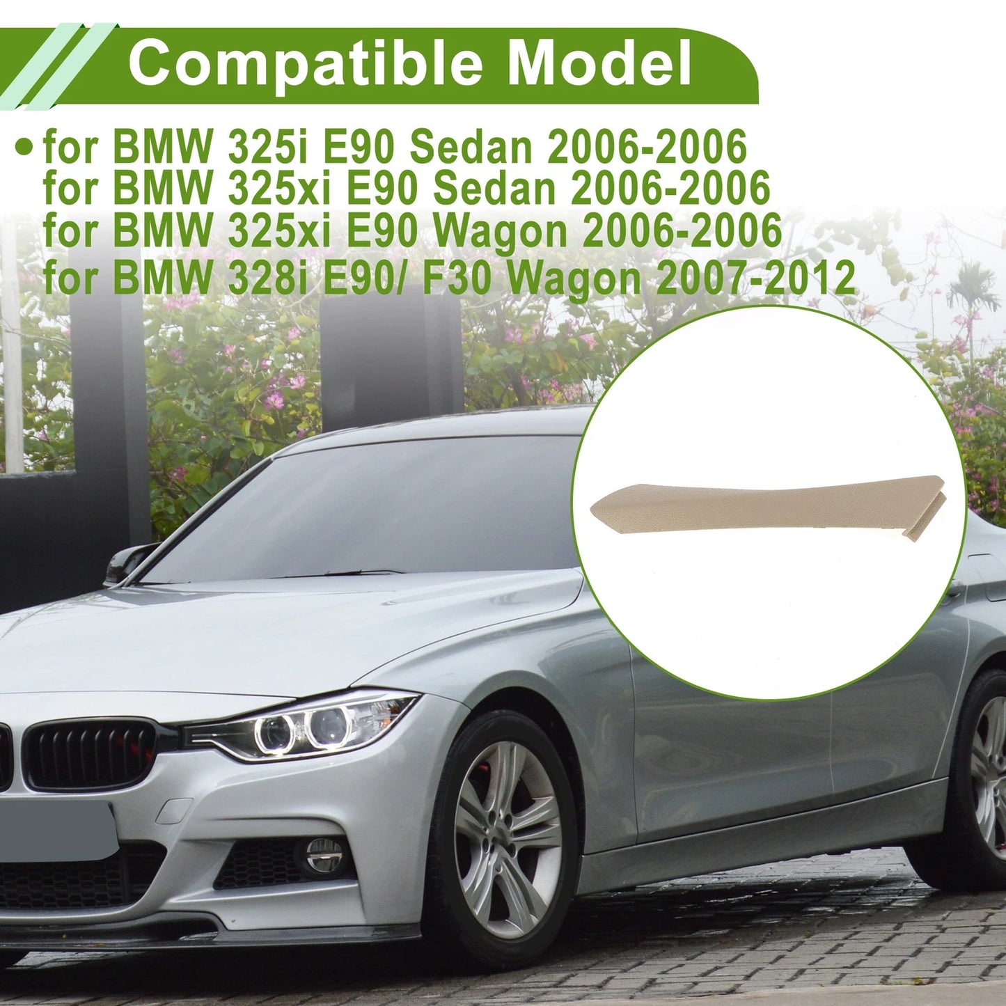 Door Handle Pull Trim Cover for BMW 325i E90 Sedan (2006)