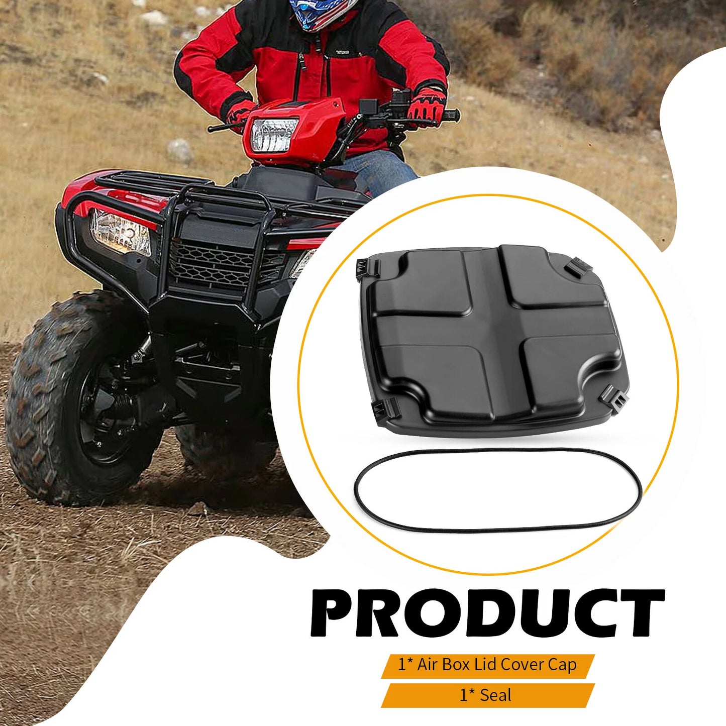 Air Box Lid Cover Seal Kit for Honda Pioneer 500 SXS500M/SXS500M2 (2015-2023)