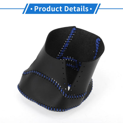 Black Blue Faux Leather Gear Shift Knob Cover for Nissan Rogue (2021-2024)
