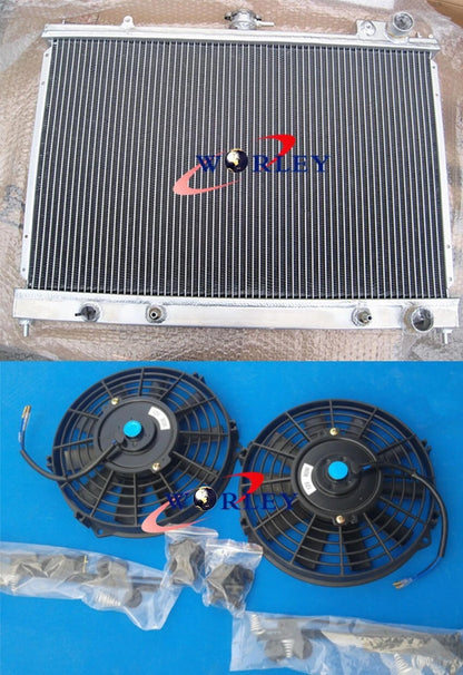 Aluminum Radiator & Fans for Nissan Pintara Skyline R31 (1986-1993)