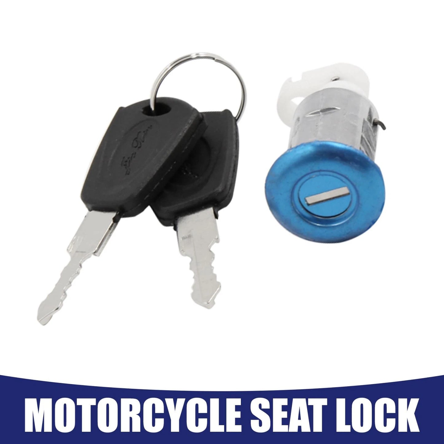 Cylinder Sitting Seat Lock w 2 Key Set for Motorcycle Scooter
