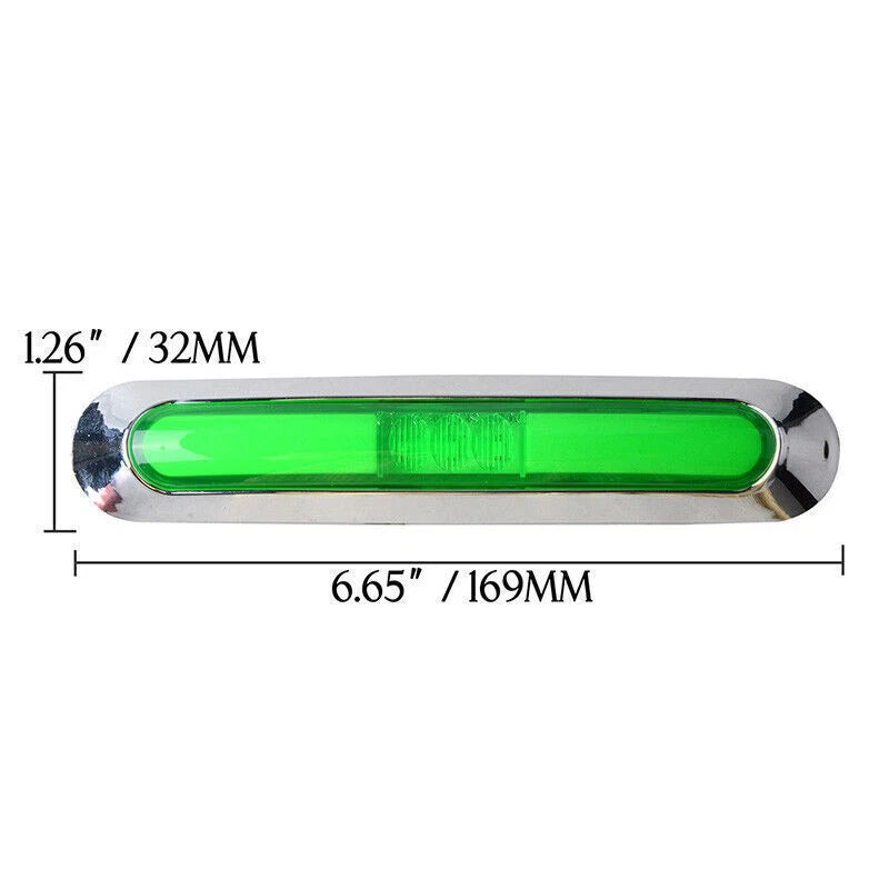 21 LED Side Marker Clearance Light with Chrome for Truck Trailer ()