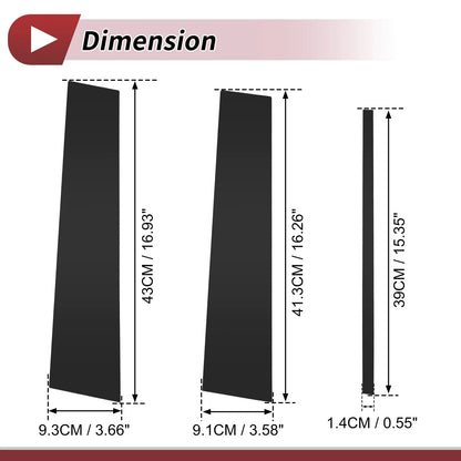 6 Pcs Door Pillar Window Trim for Ford Explorer (2020-2023) Black