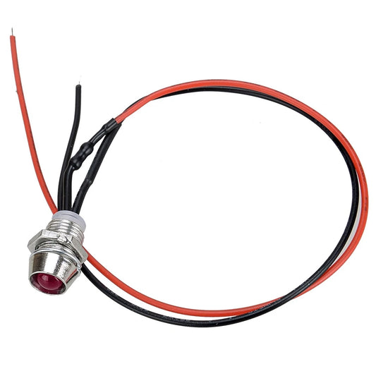 10x Red 8mm LED Indicator Lamps for Car Dash Panel Light Bulbs