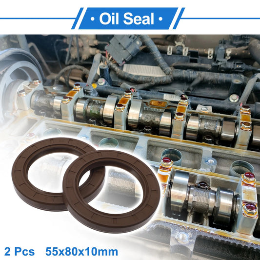Oil Seal 55x80x10mm Seal Ring Rotary Shaft Seal FKM Rubber 2 x