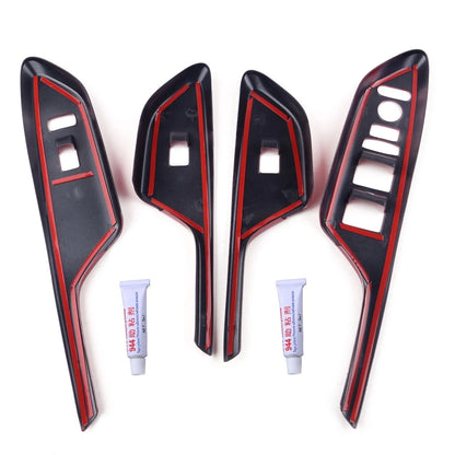 4 x Red Door Window Lift Switch Button Trim for Honda Civic (LHD)