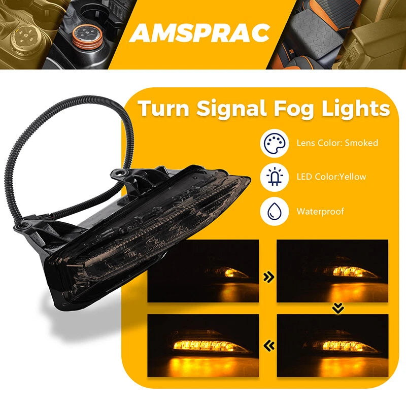 Sequential LED Turn Signal Fog Lights for Infiniti Q50 Q50S Sport (2014-2020)