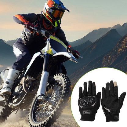 M 1 x Motorcycle Gloves Breathable Full Finger Nylon Outdoor Black