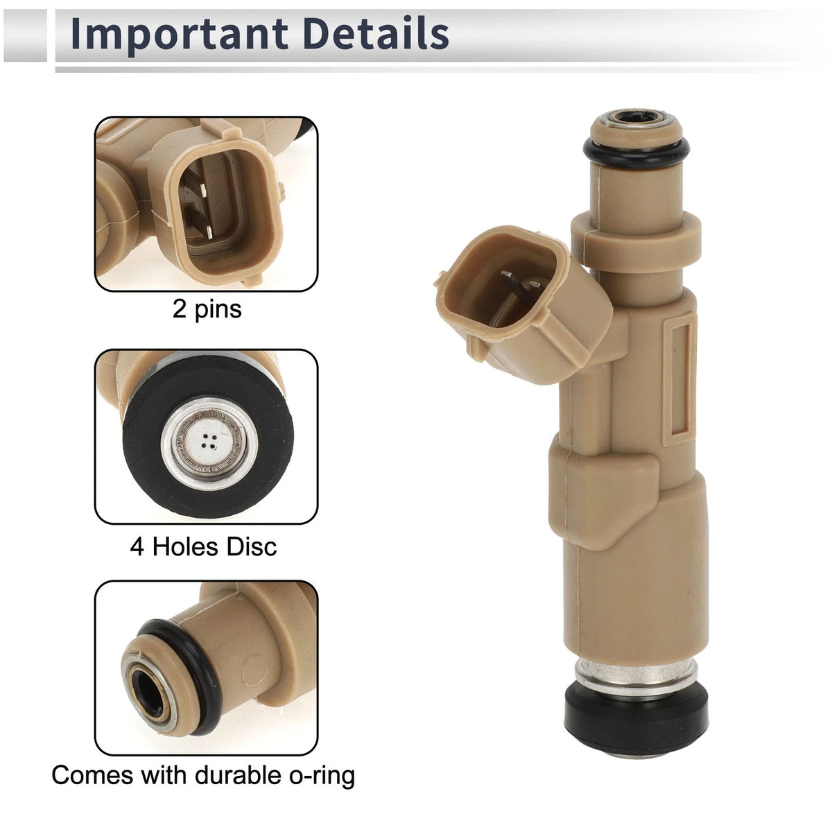 Fuel Injector for Toyota 4Runner 2.7L (1999-2000) - 1 x Light Brown
