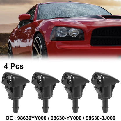 4 x Front Windshield Washer Nozzles for Hyundai Tiburon, Elantra (2001-2006)