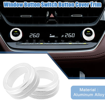 AC Control Switch Knob Cover Set of 2 for Toyota Corolla (2020-2022)