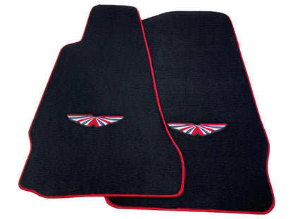Floor Mats for Aston Martin Vantage V8 Convertible 2004-2017 Black Red Trim