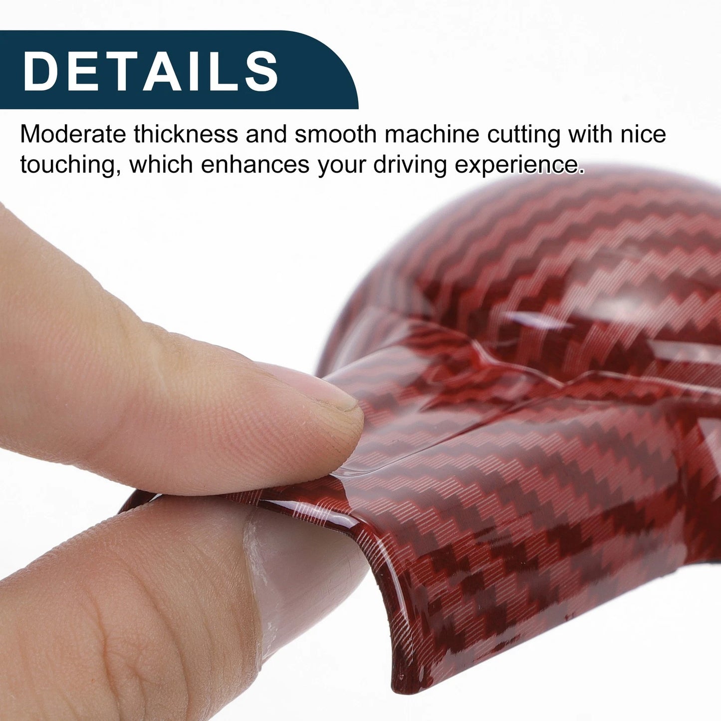 Gear Shift Knob Cover for Ford Mustang 2015-2023 - Red Decorator 1 Set