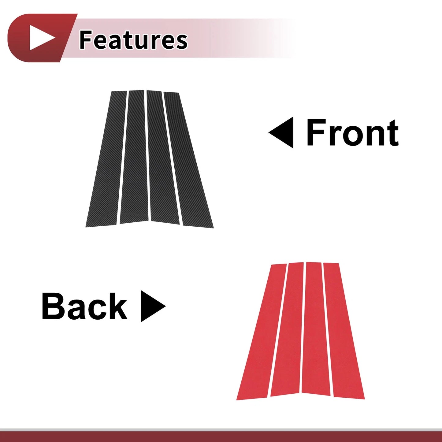 4 x Door Pillar Window Trim for Lexus RX (1998-2002)