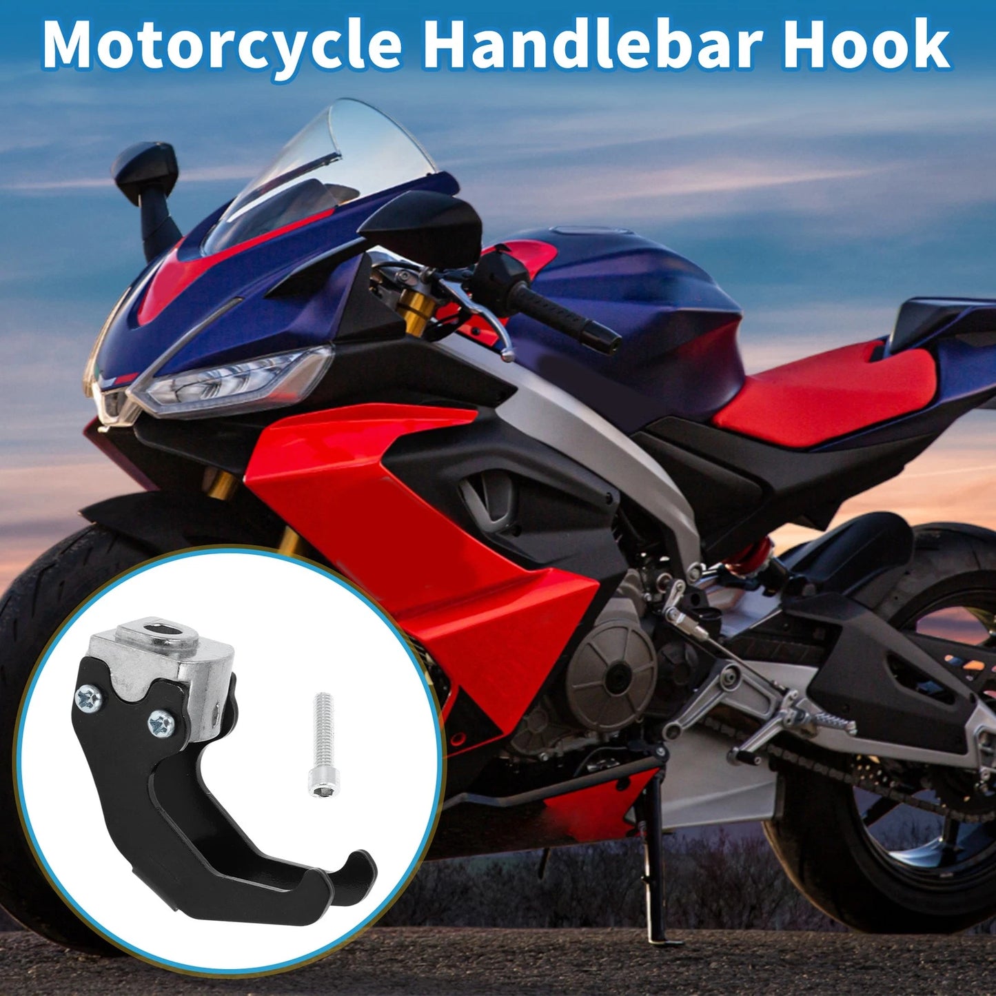 Handlebar Hook Claw-Shaped for Motorcycle Aluminum Alloy Black