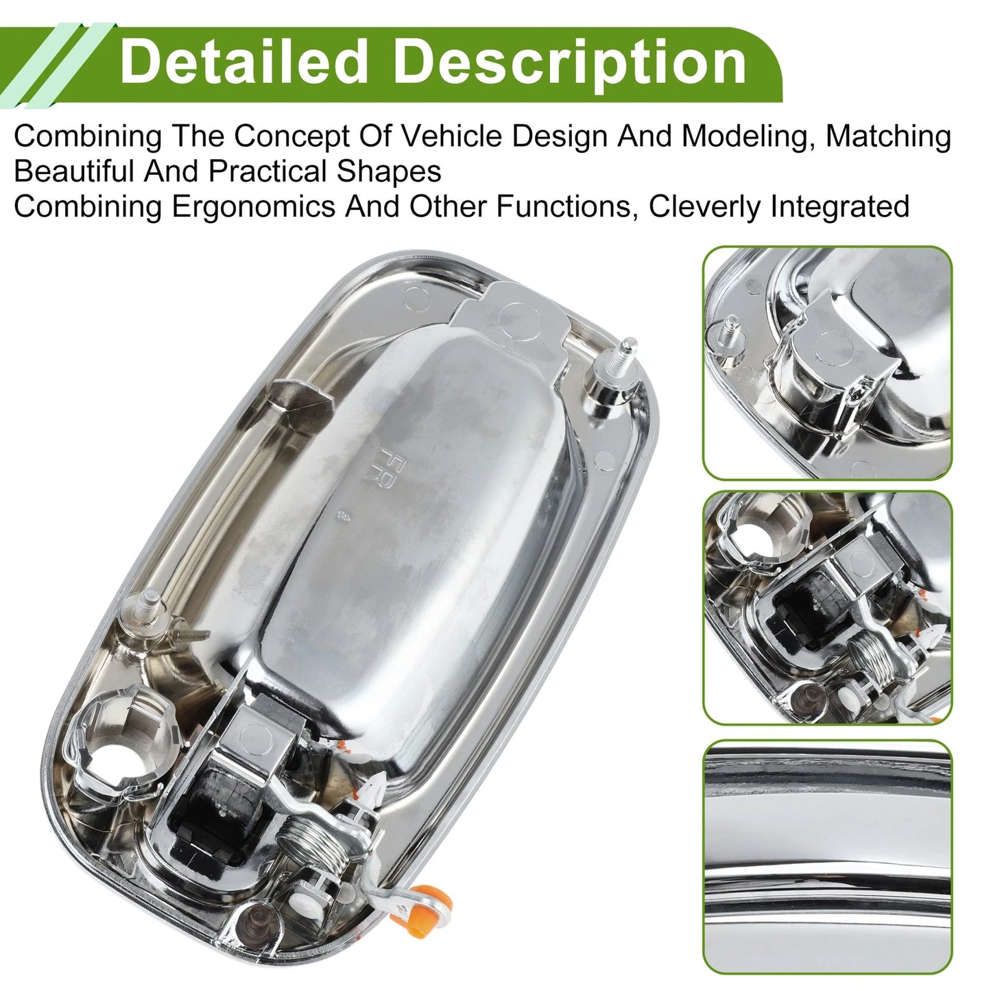Exterior Door Handle for Chevrolet GMC Silver Tone Front Right