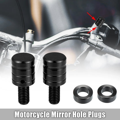 2 x M8x1.25 Mirror Caps Screws for Motorcycle