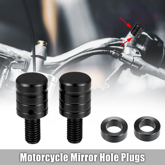 2 x M8x1.25 Mirror Caps Screws for Motorcycle