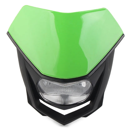 Universal Headlight Lamp for Supermoto & Dirt Bike - Green
