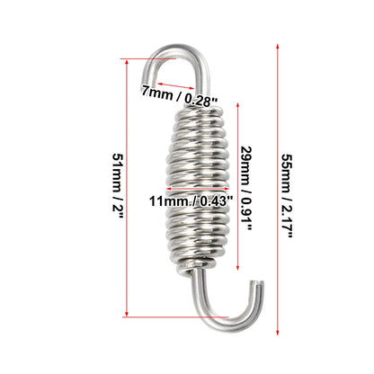 2 x Universal Exhaust Pipe Spring 55mm 2.17" for Motorcycle