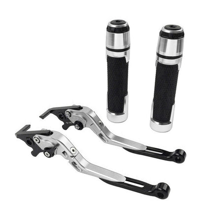 Silver Extendable Brake Clutch Levers Grip Set for Yamaha TMAX 500 530