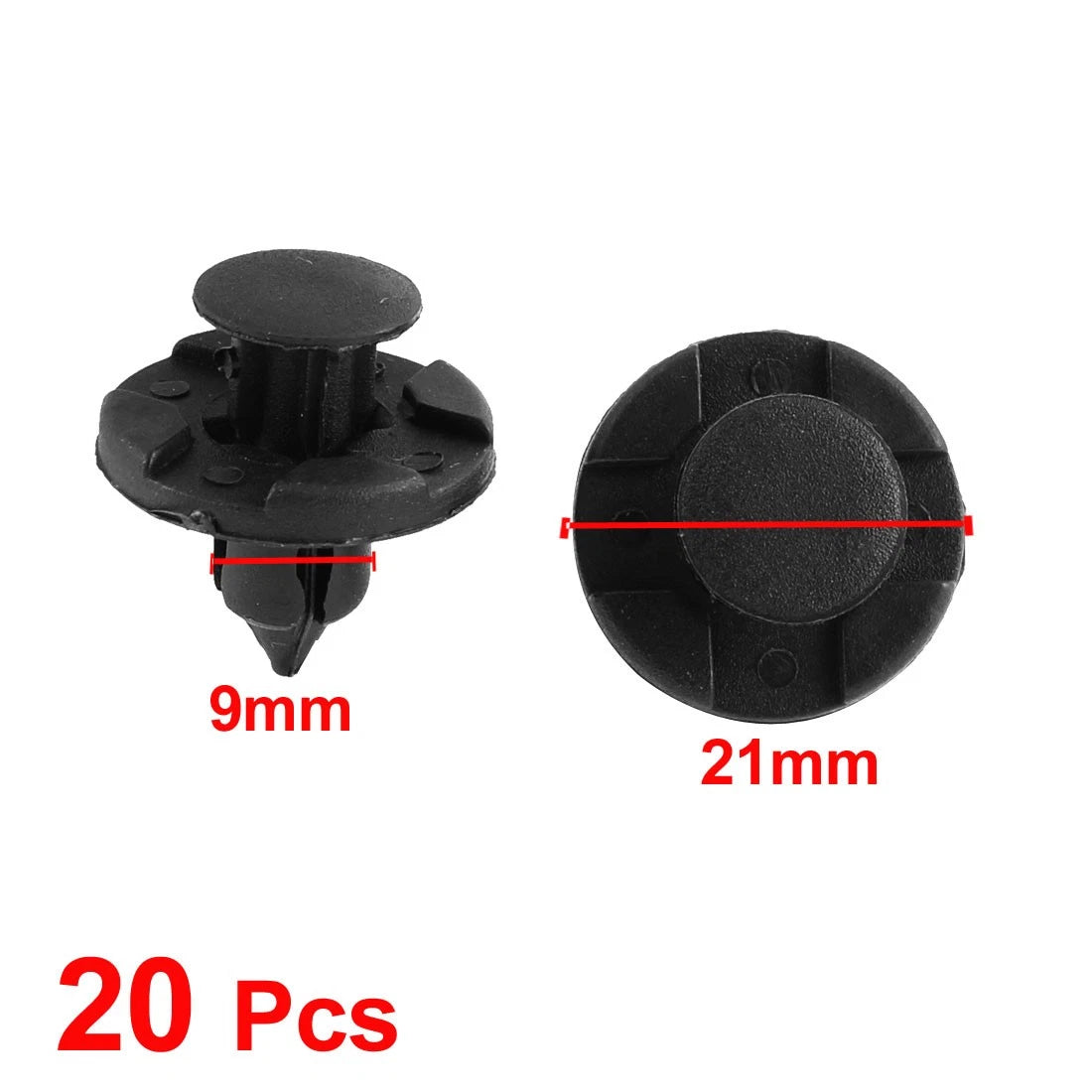 20 x Black Plastic Rivet Clips for Nissan Teana Tiida (2003-2019)